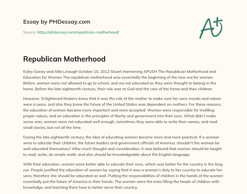 republican-motherhood-definition-example-300-words-phdessay