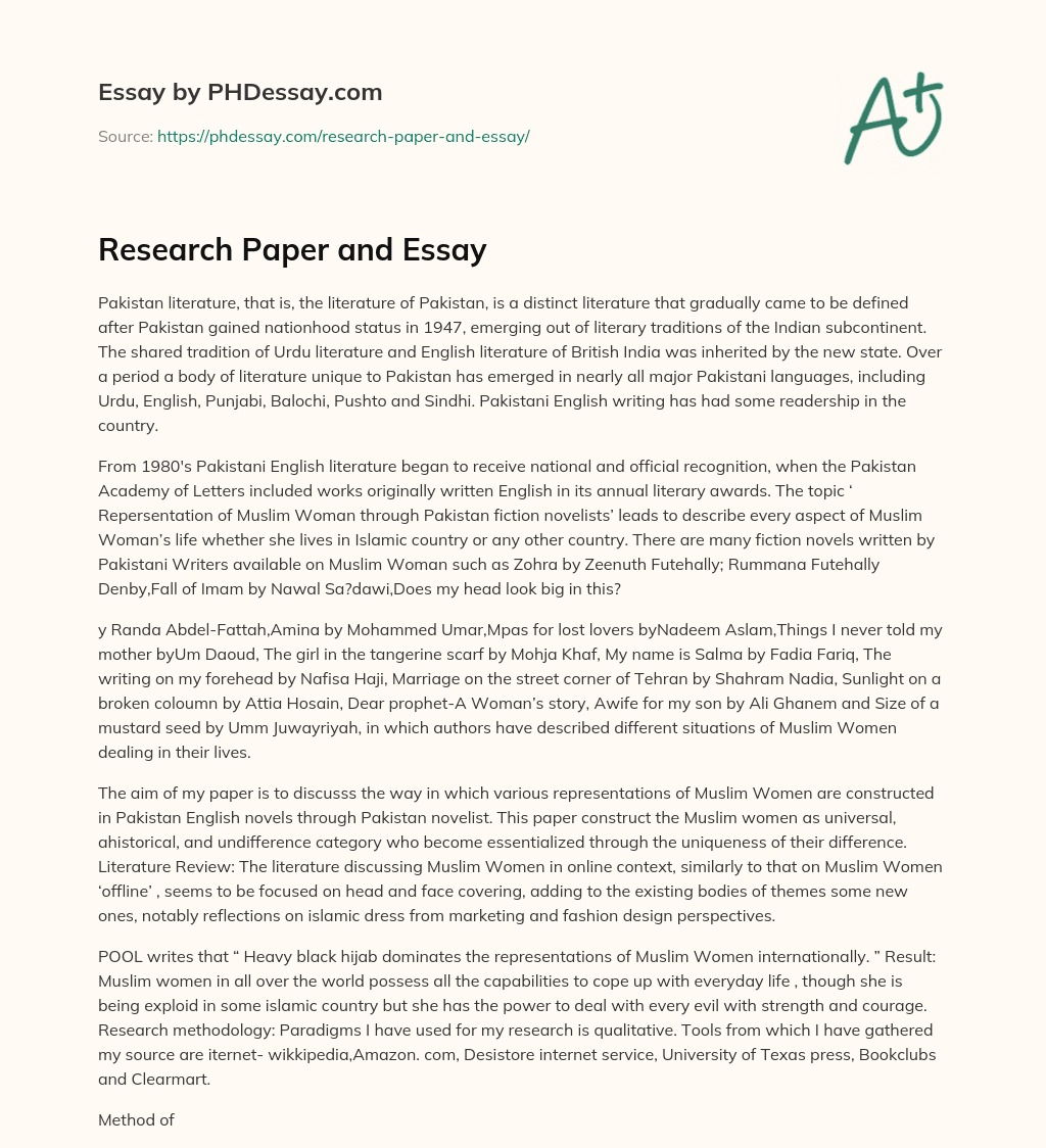 Research Paper and Essay essay