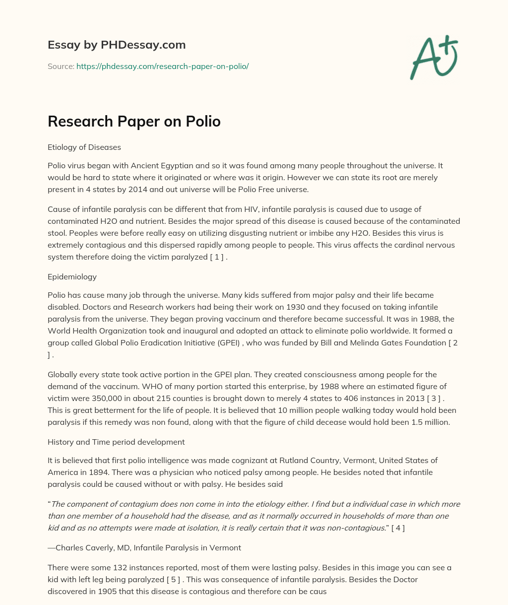 Research Paper on Polio essay