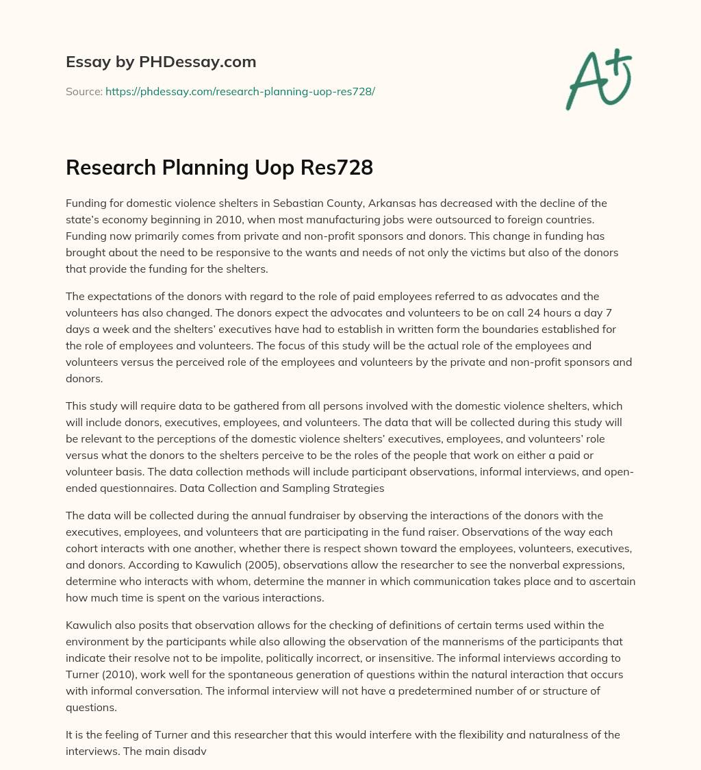 Research Planning Uop Res728 essay