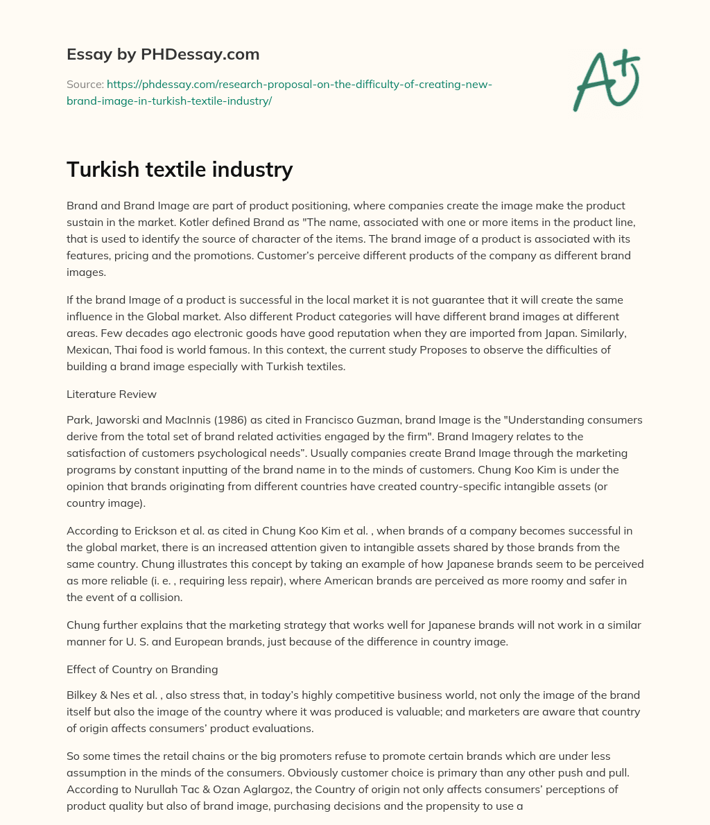 Turkish textile industry essay