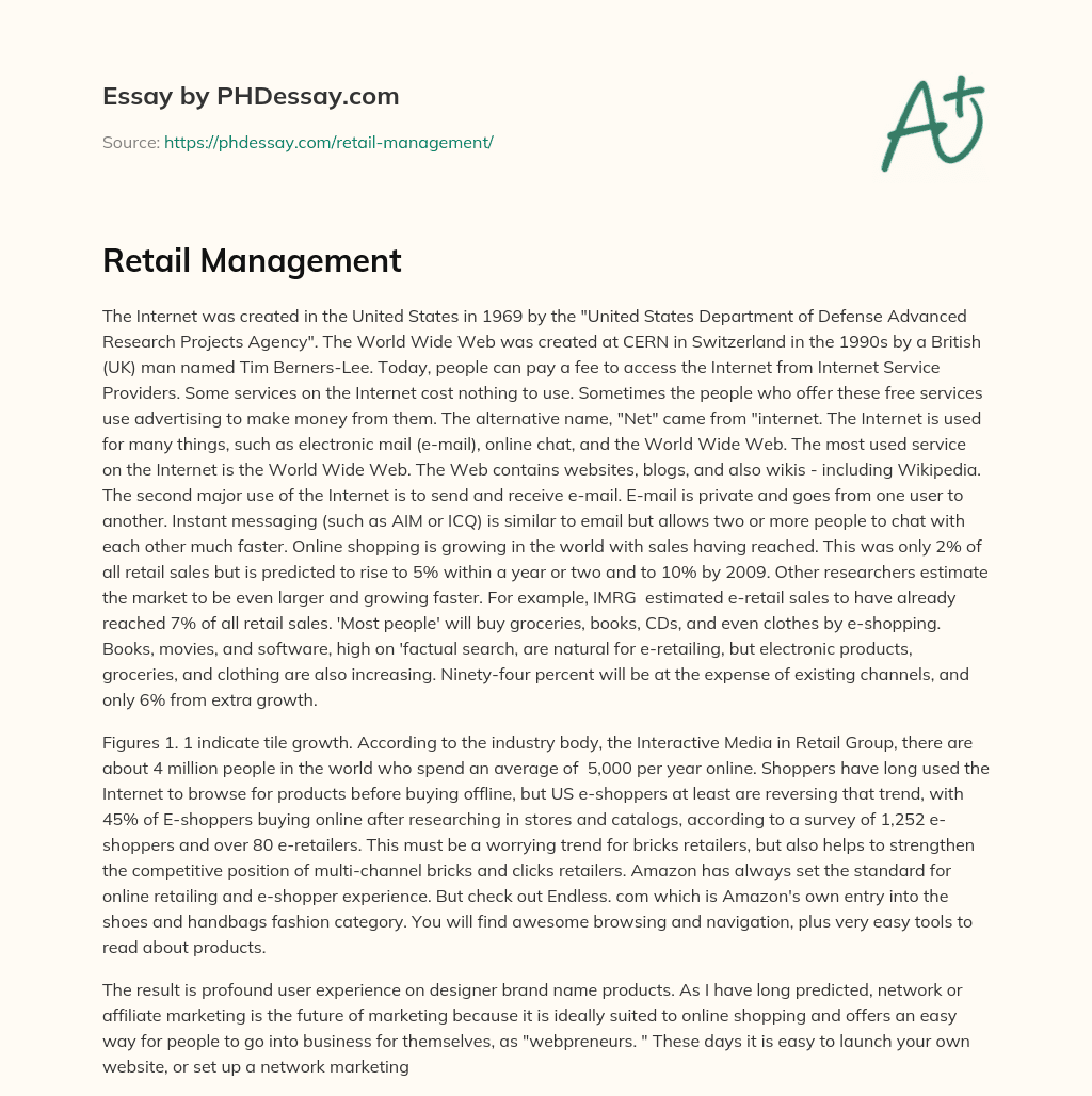 Retail Management essay