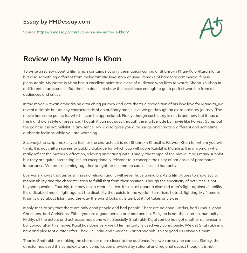 your name review essay