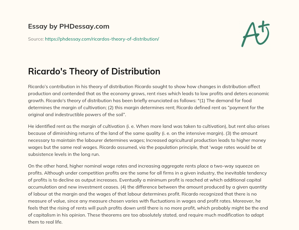 ricardo-s-theory-of-distribution-300-words-phdessay