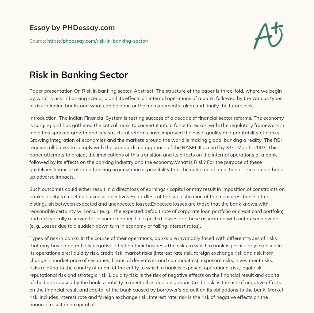 risk-in-banking-sector-phdessay