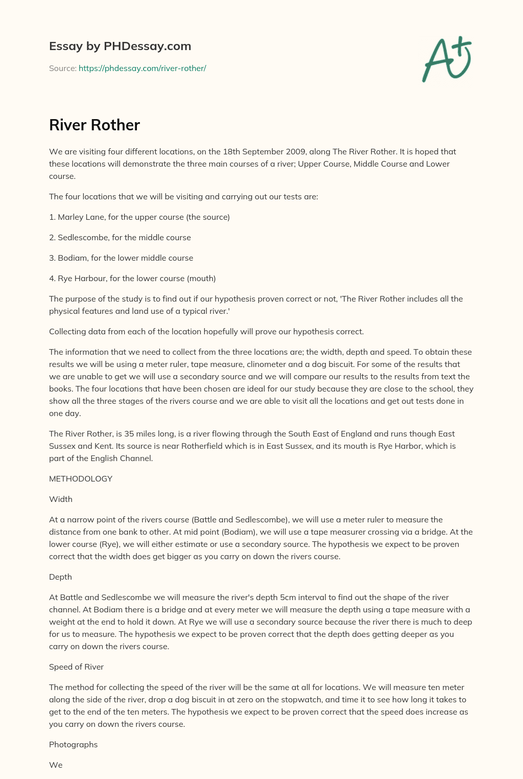 River Rother essay