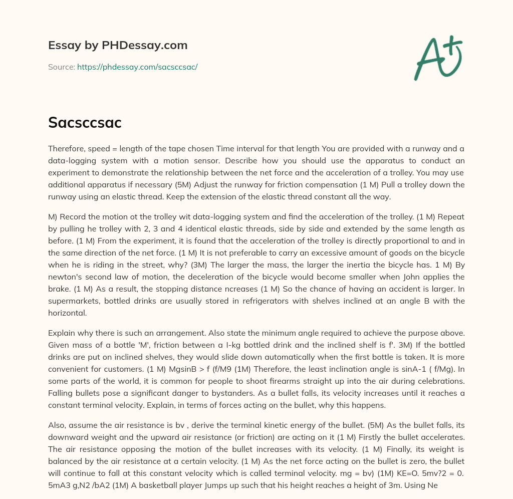 Importance of Mass in Inertia and Deceleration essay