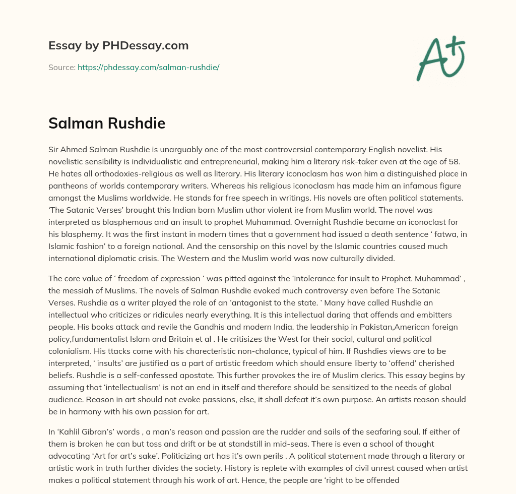 Salman Rushdie essay
