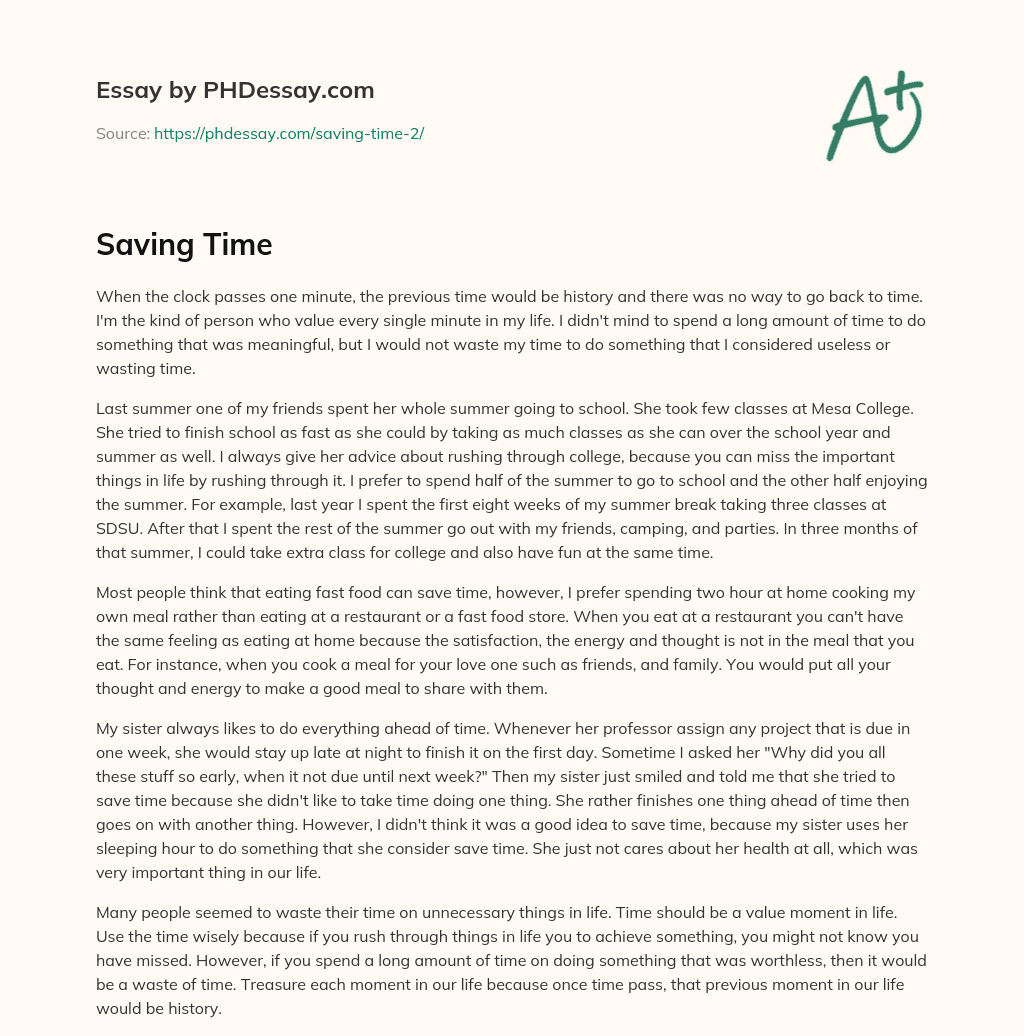 The Importance of Time Management and Prioritizing Activities essay