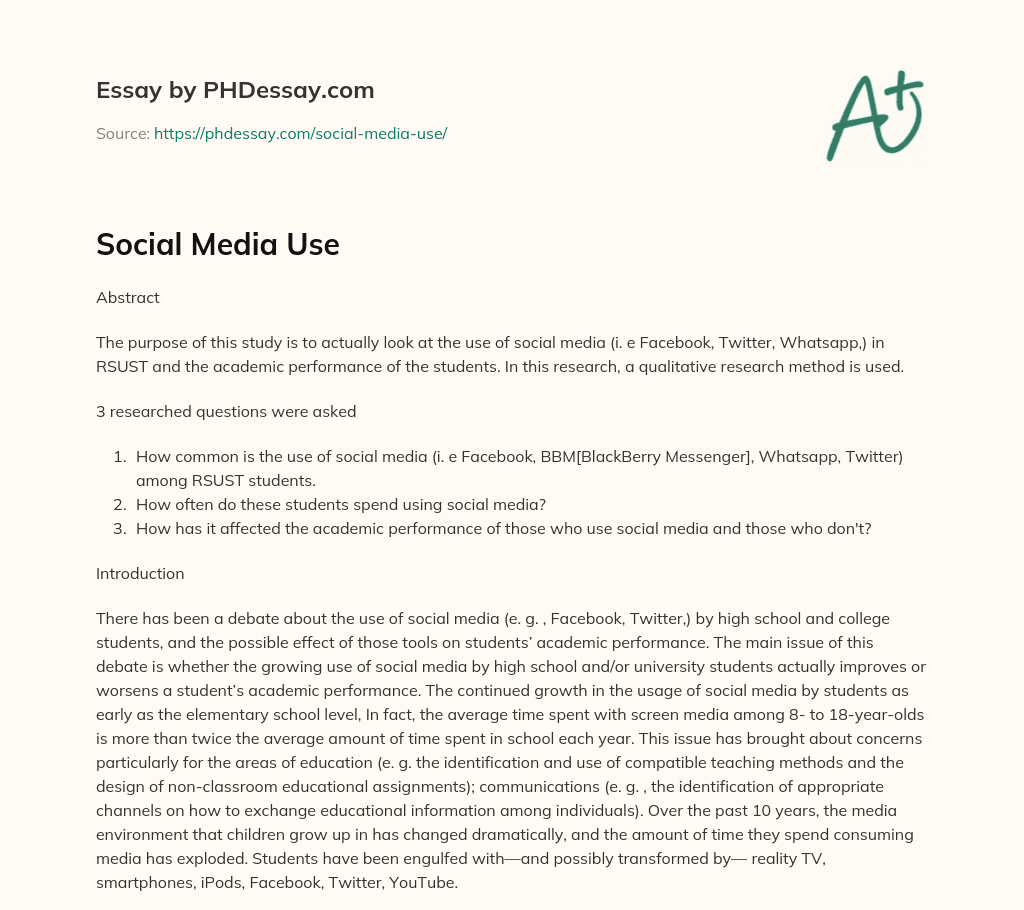 how to reduce social media use essay