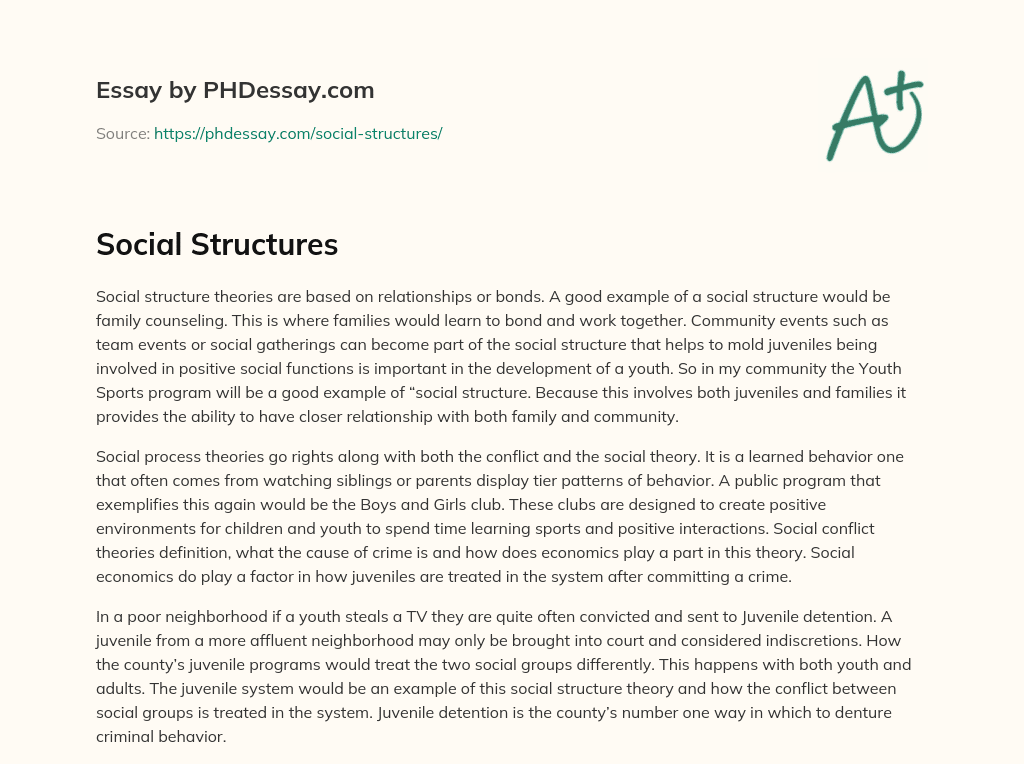 Social Structures essay