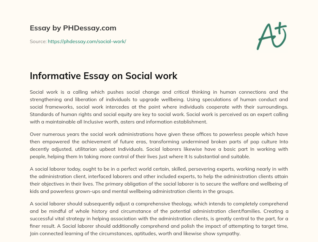 social work uk essay