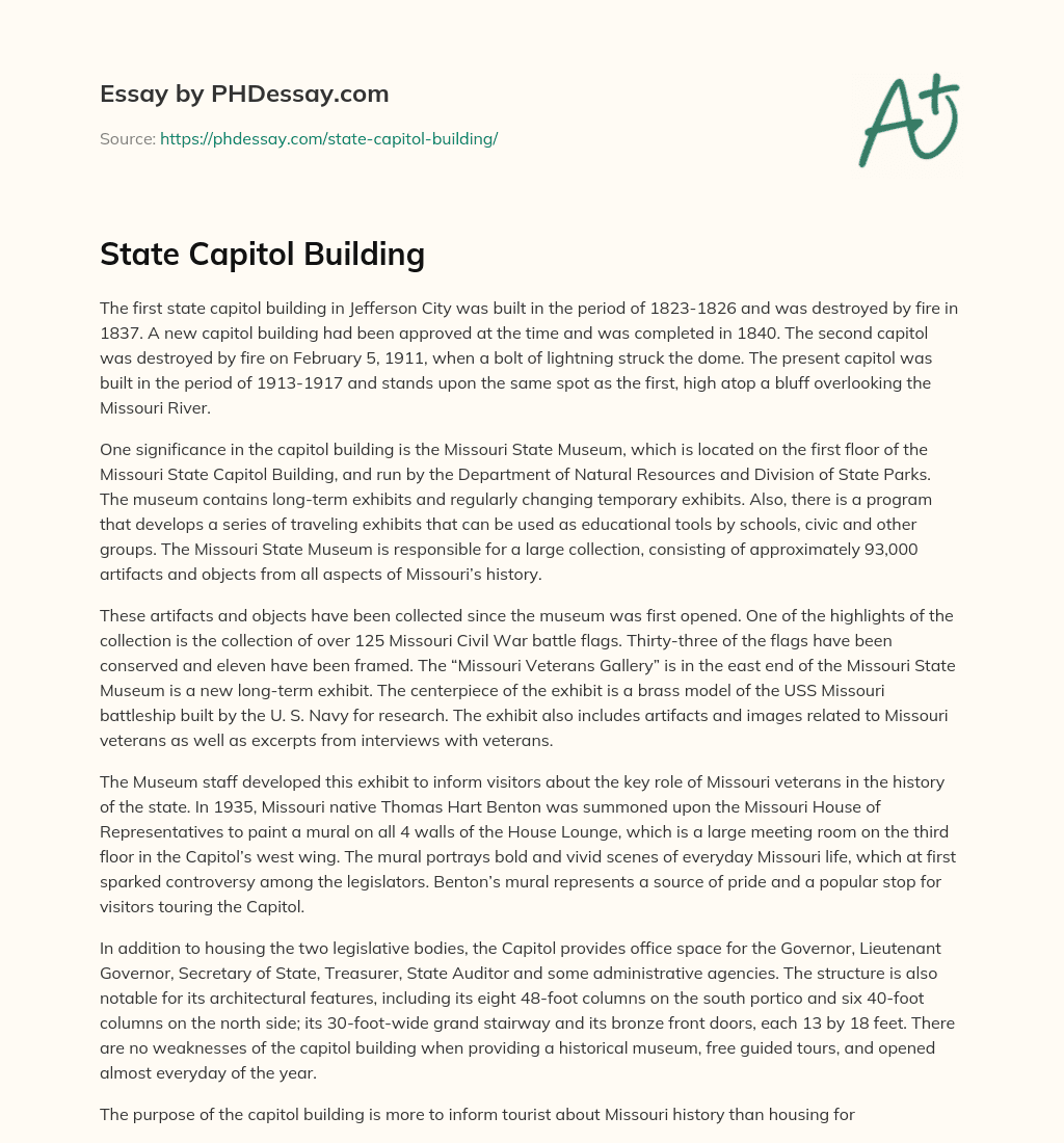 State Capitol Building essay