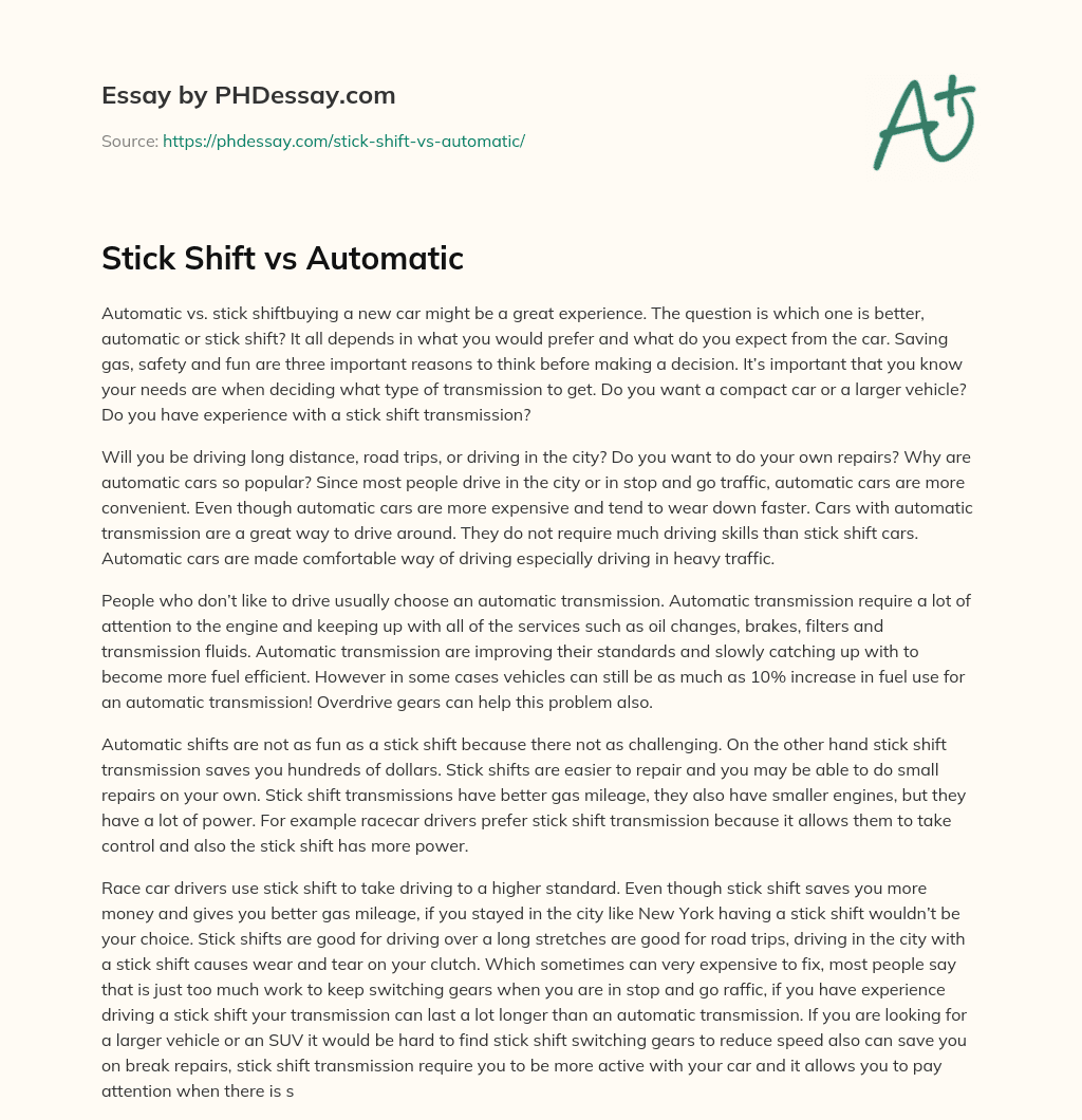 stick-shift-vs-automatic-phdessay