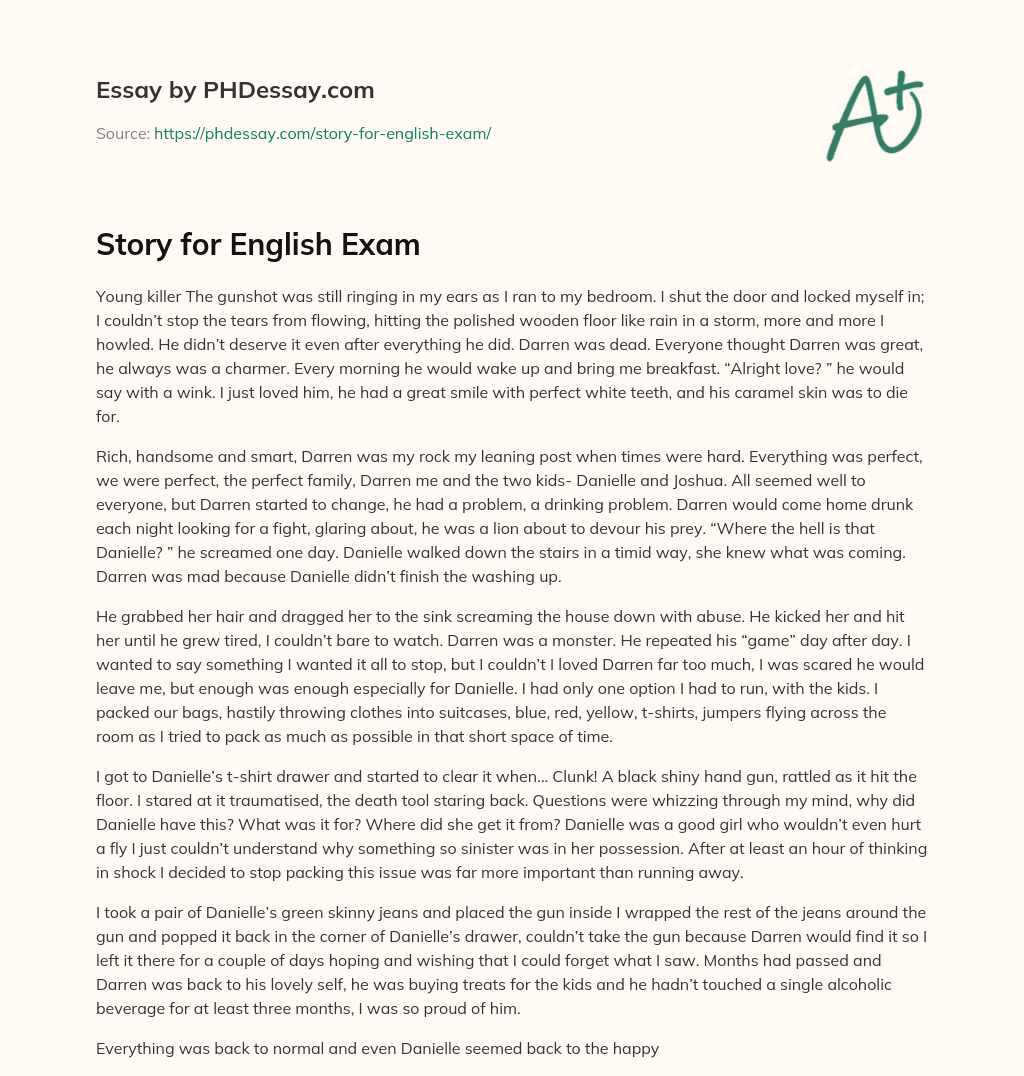 Story for English Exam essay