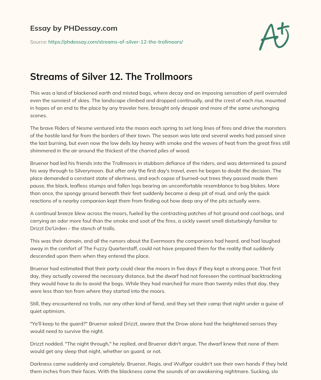 Streams of Silver 12. The Trollmoors essay