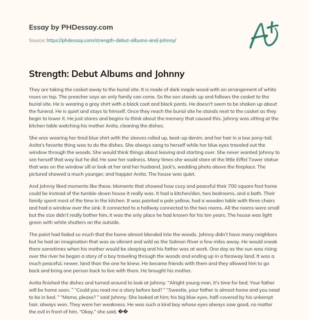 Strength: Debut Albums and Johnny essay