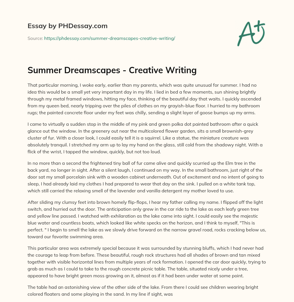 Summer Dreamscapes – Creative Writing essay