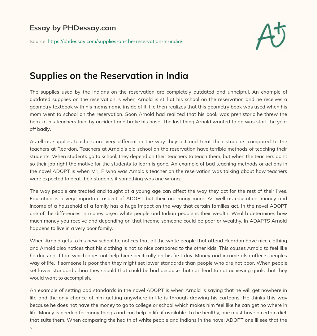 essay on reservation in india