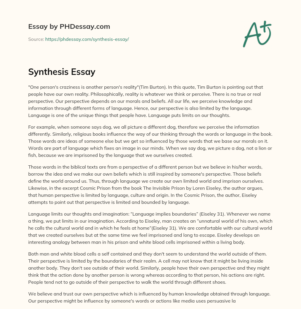 synthesis essay rhetoric