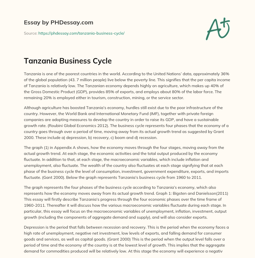 Tanzania Business Cycle essay