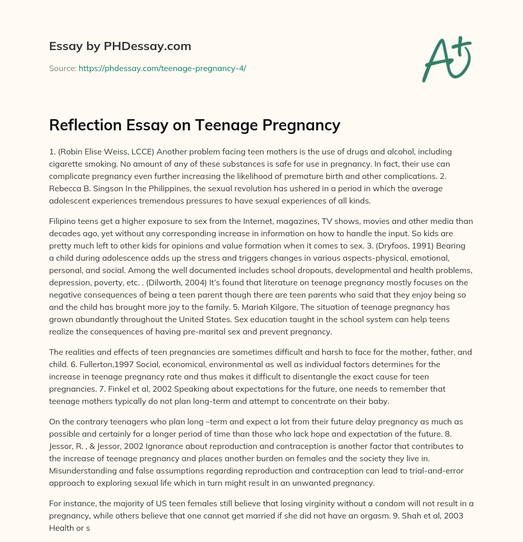 an essay about pregnancy