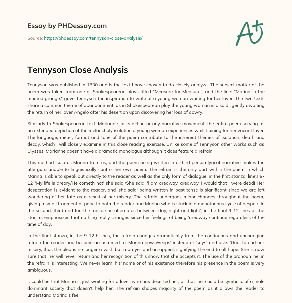 close analysis essay structure