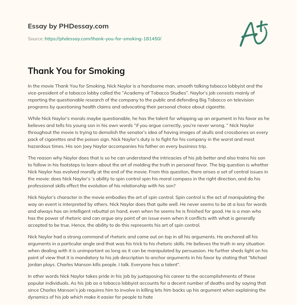 good titles for smoking essays