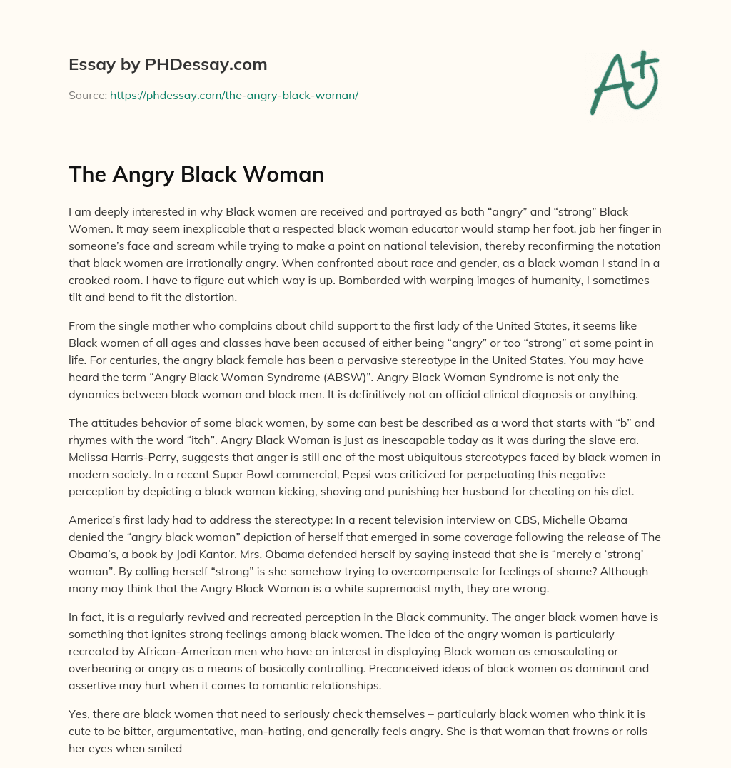 The Angry Black Woman essay