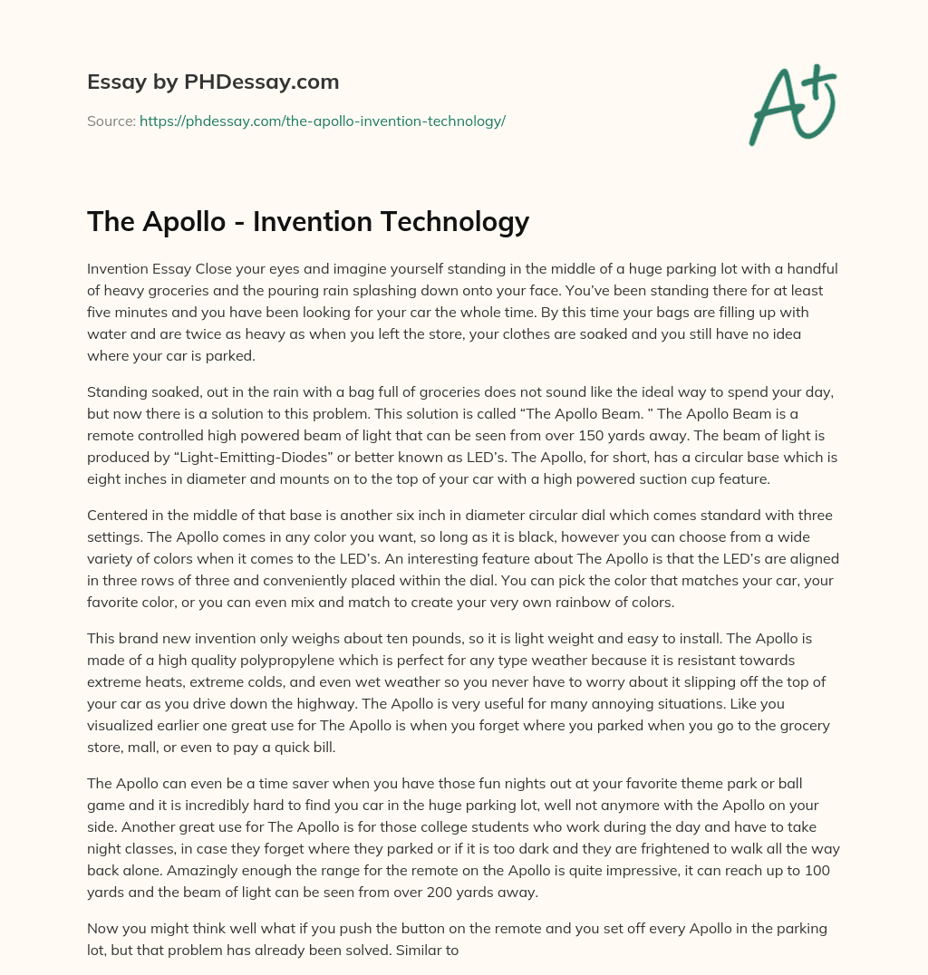 technology invention essay