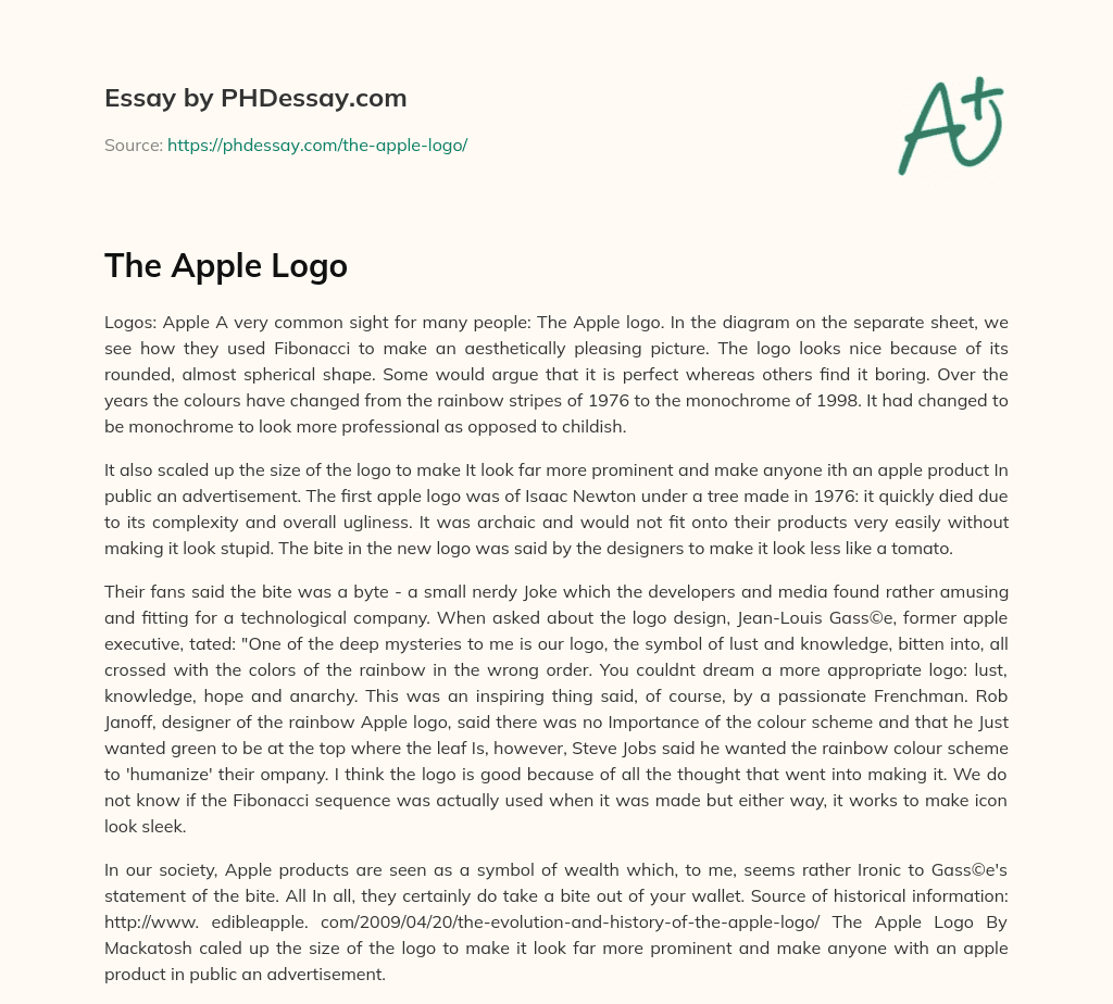 The Apple Logo essay