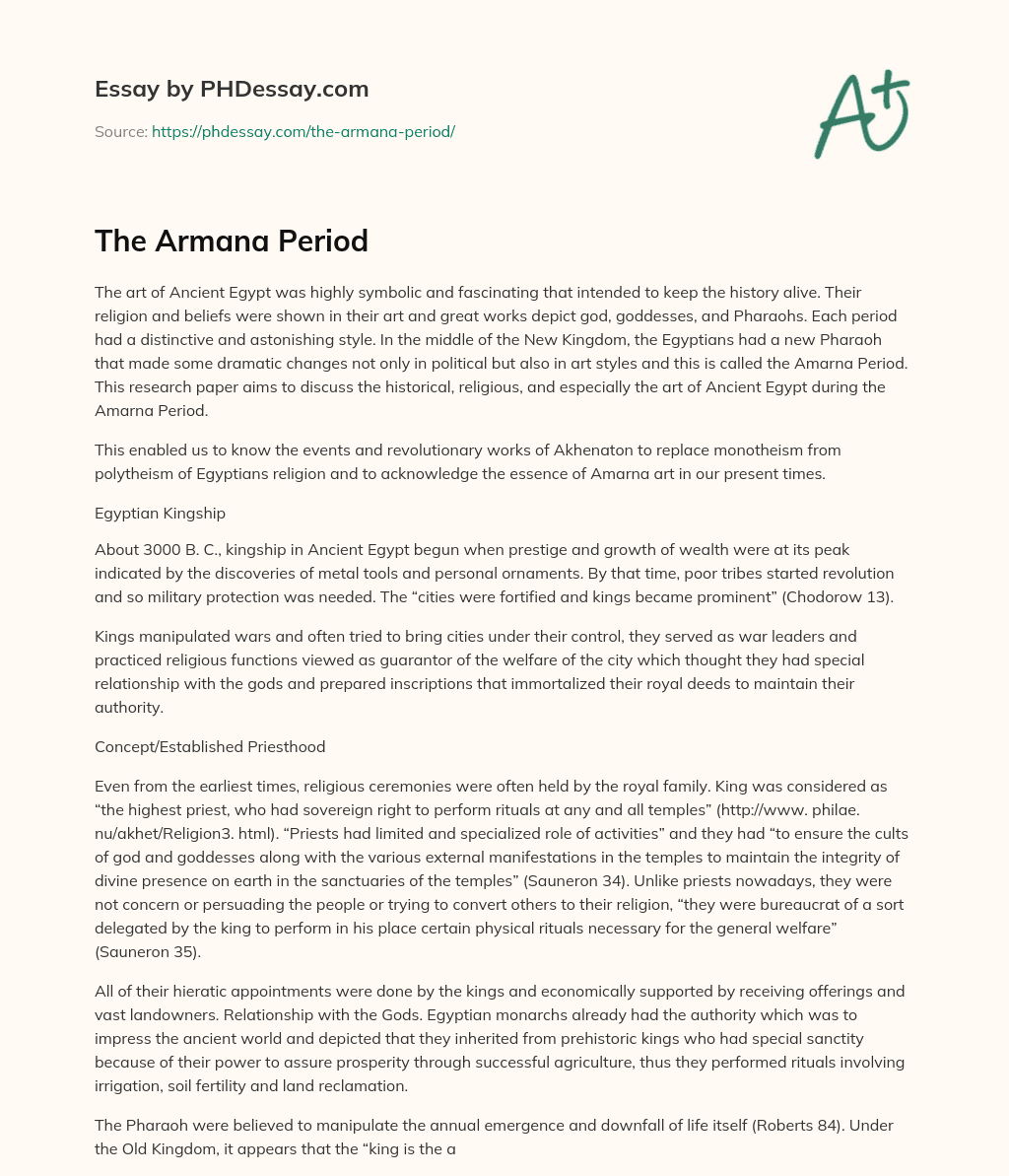 The Armana Period essay