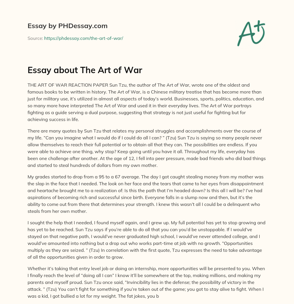 art of war essay