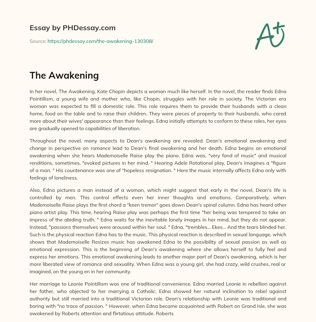 The Awakening essay