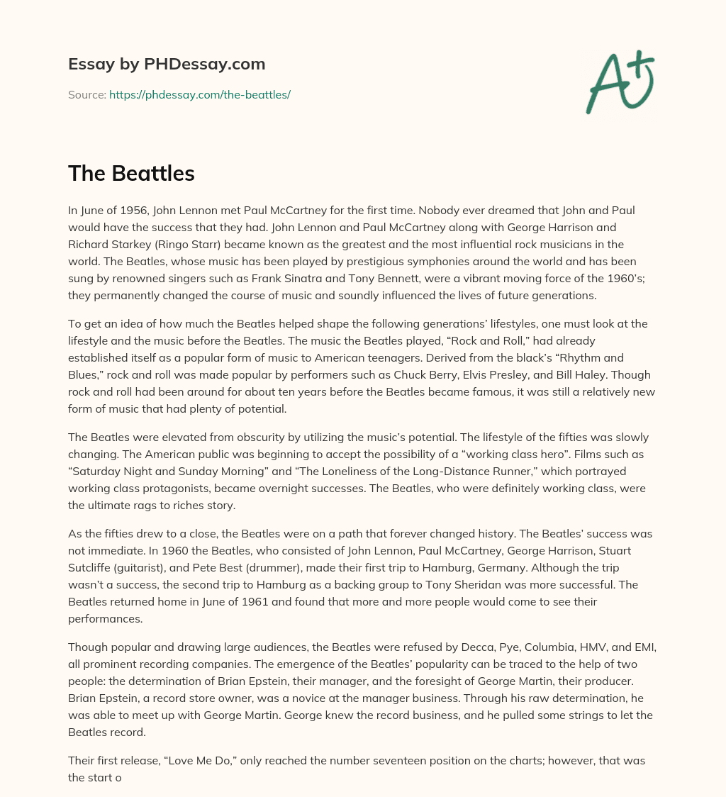 The Beattles essay