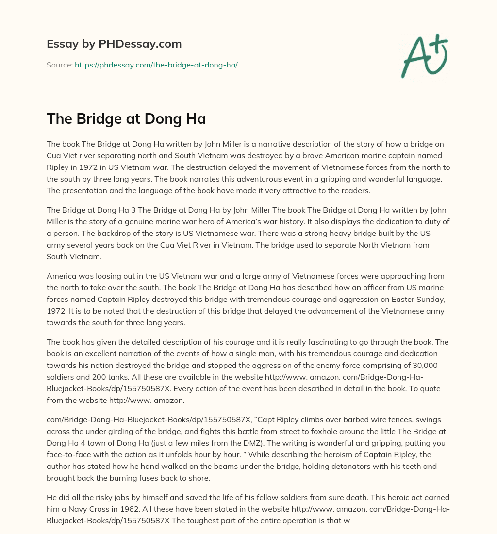 The Bridge at Dong Ha essay