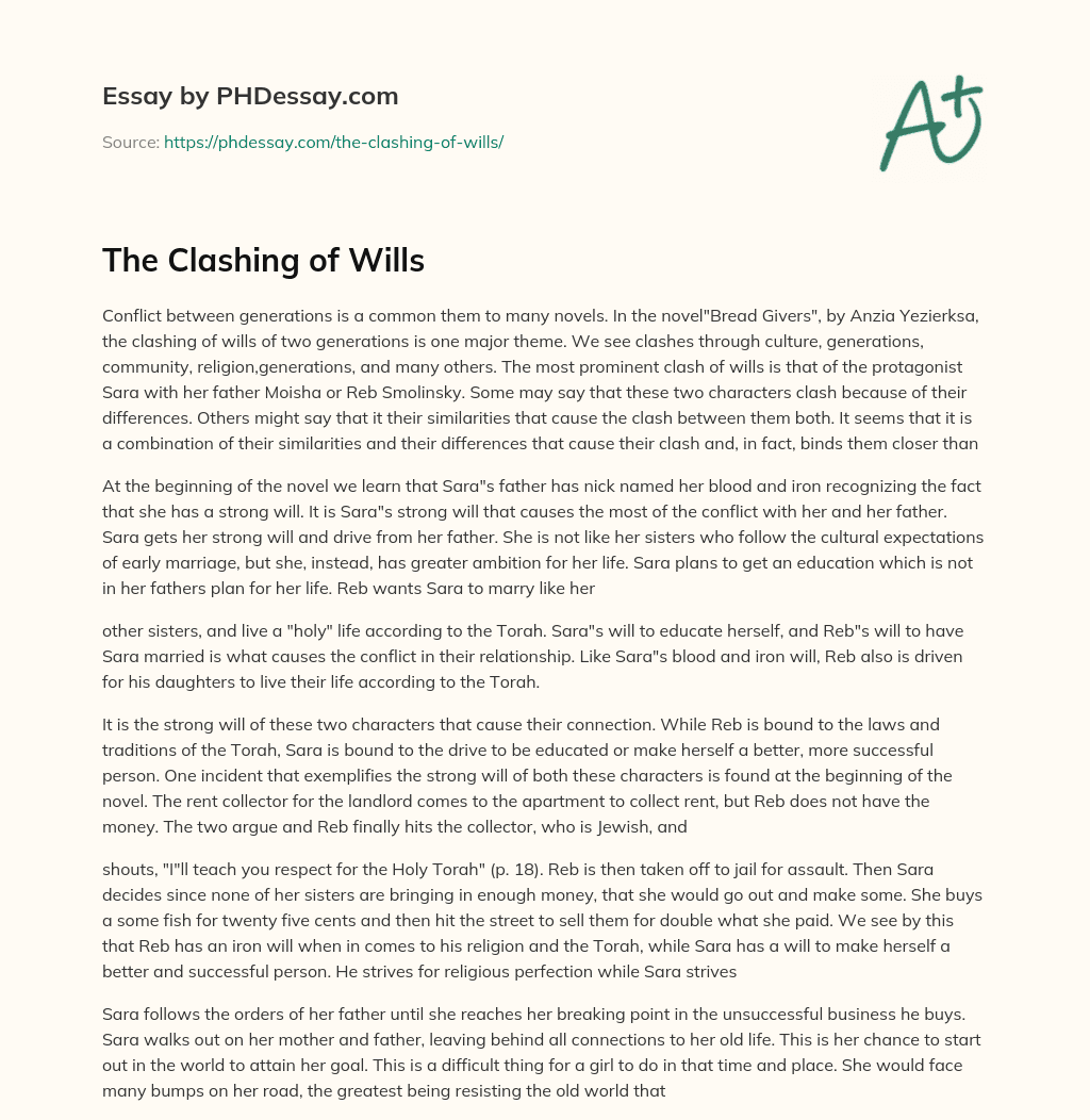 The Clashing of Wills essay