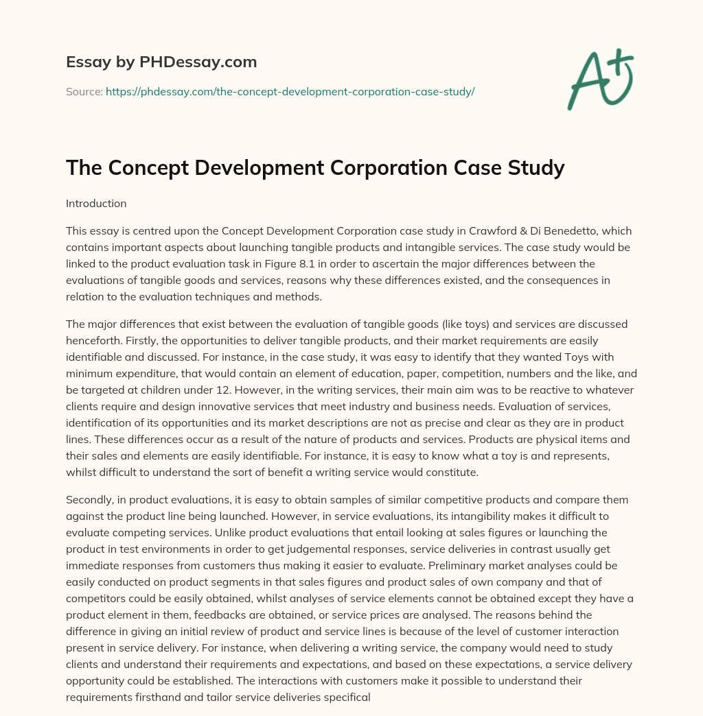 case study concept development