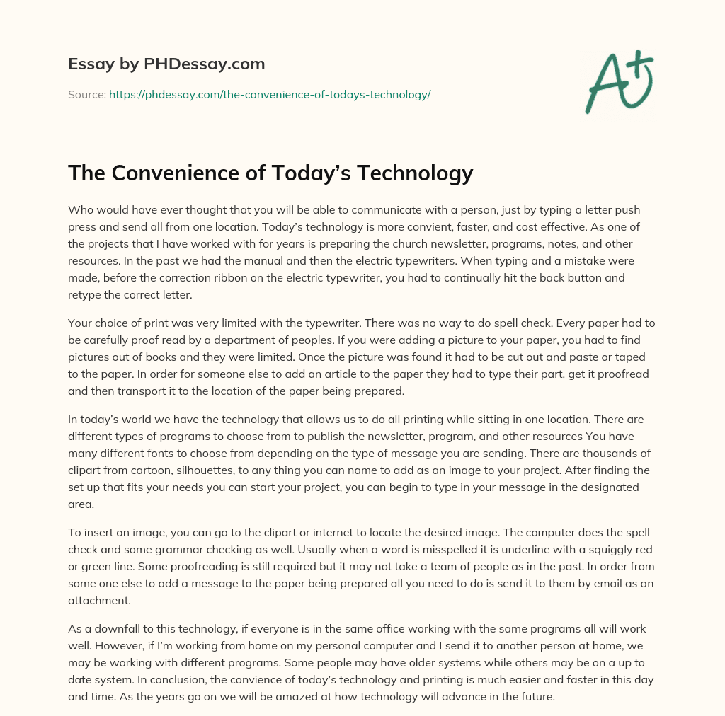 essay on technology in 500 words