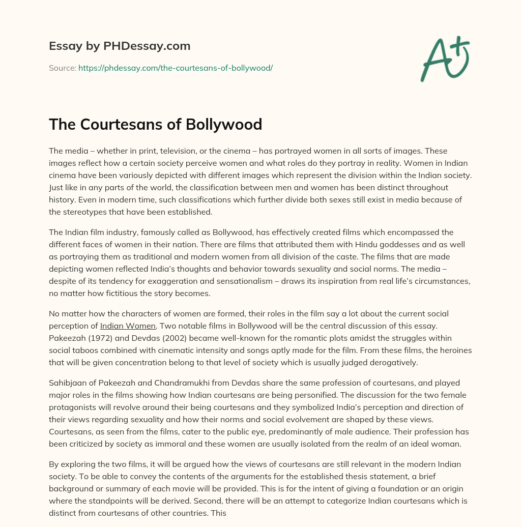The Courtesans of Bollywood essay
