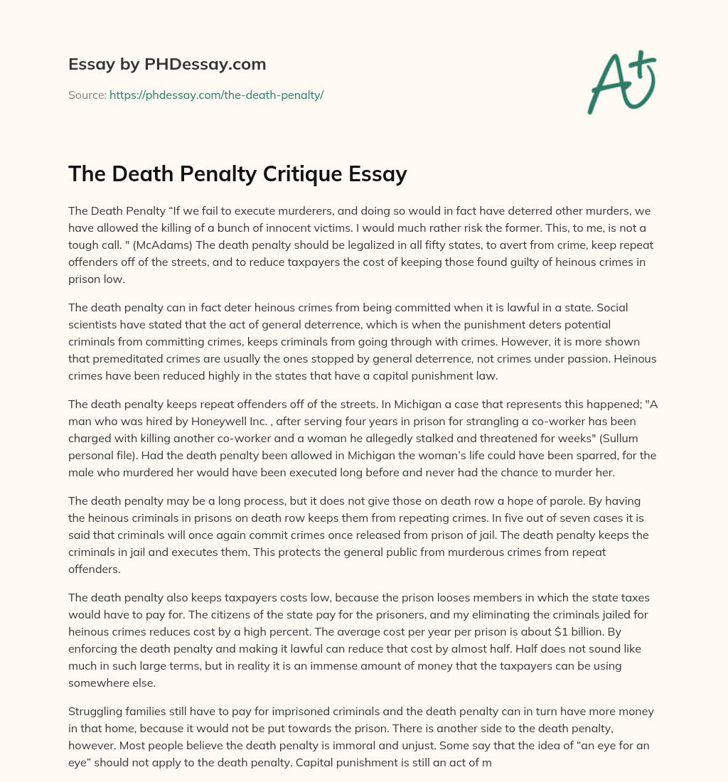 death penalty essay ielts