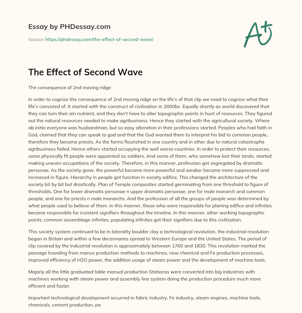 The Effect of Second Wave essay