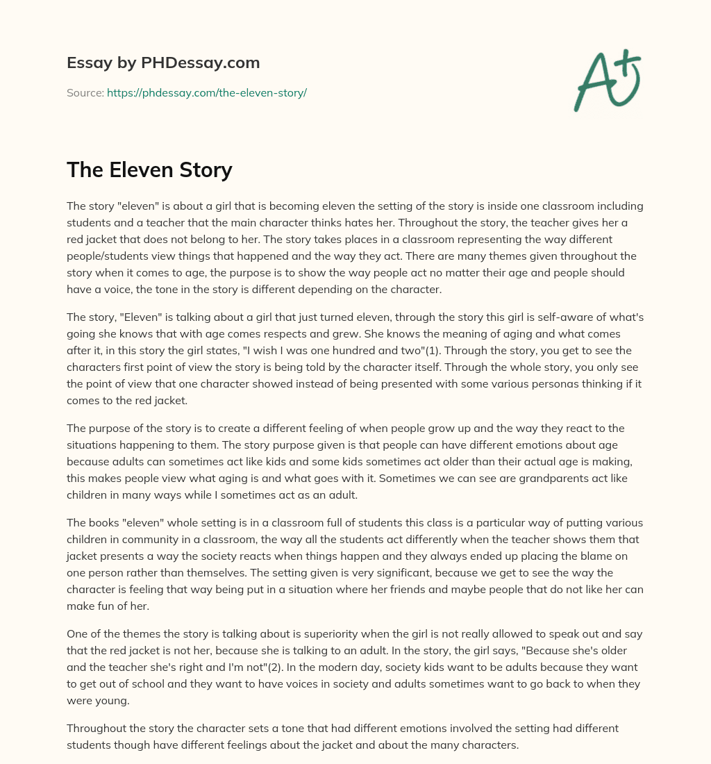 essay on the story eleven