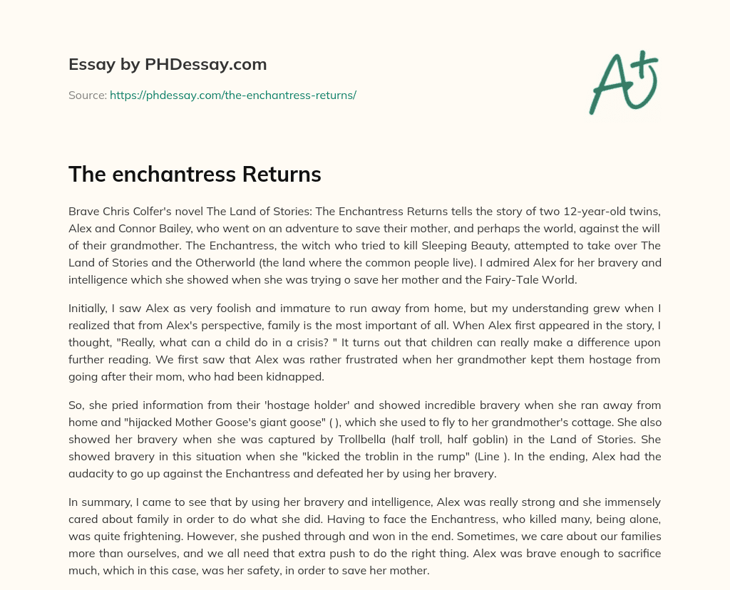 The enchantress Returns essay