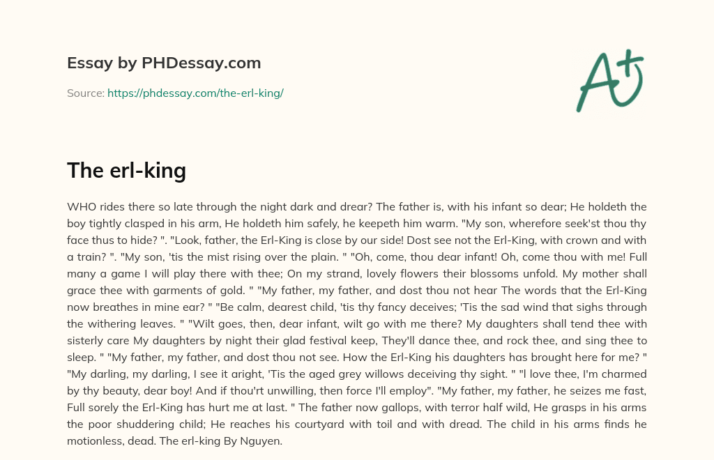 The erl-king essay
