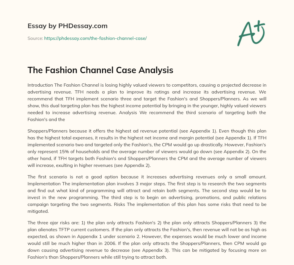 case study analysis fashion industry