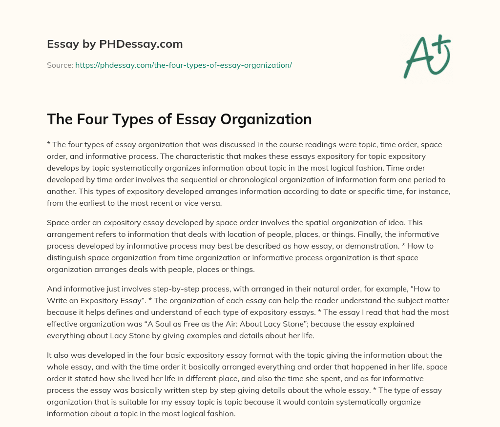 essay on levels of organization