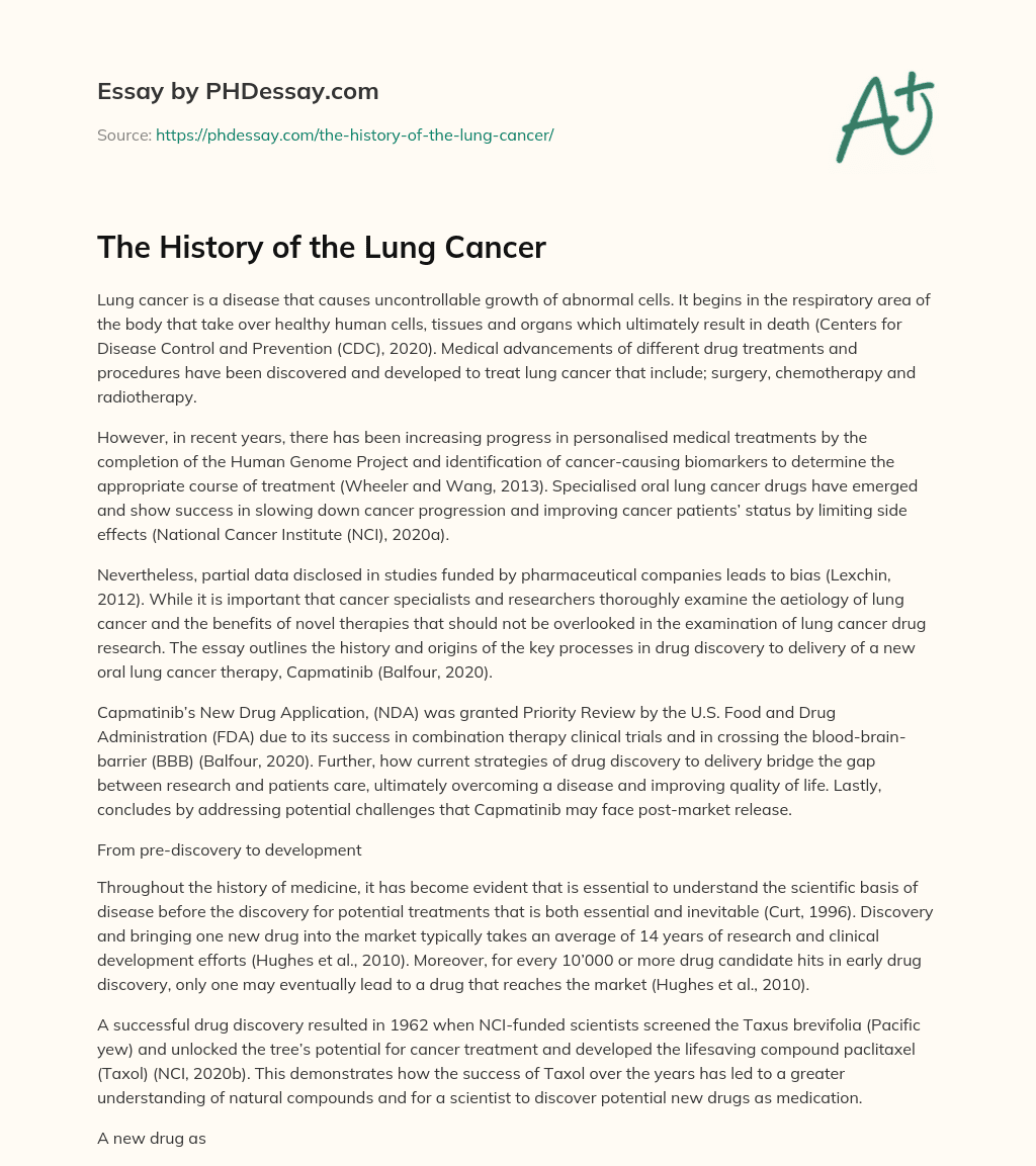 what is lung cancer essay