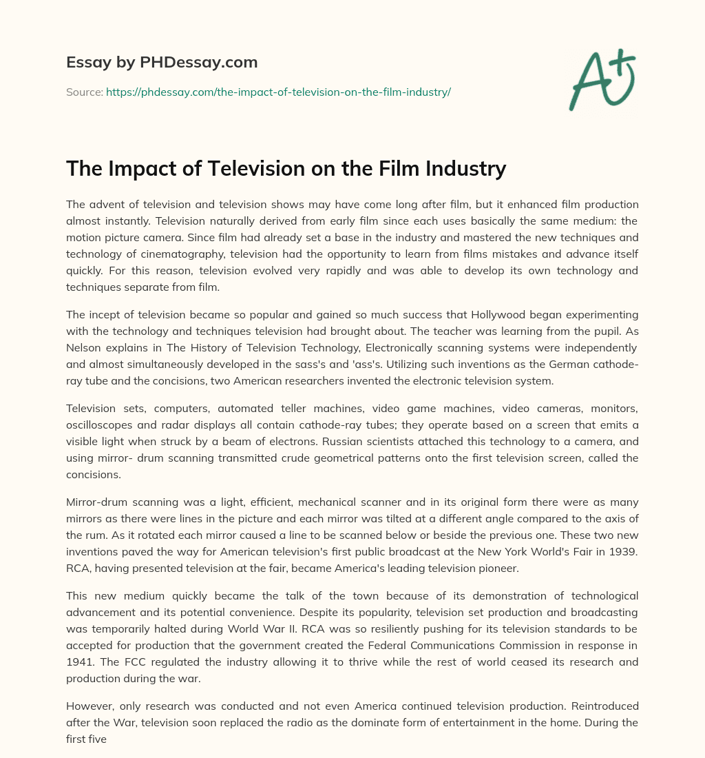 impact of television essay conclusion