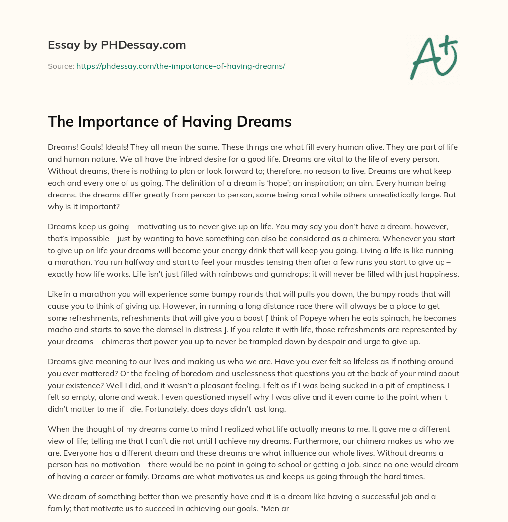 essay about daydreaming